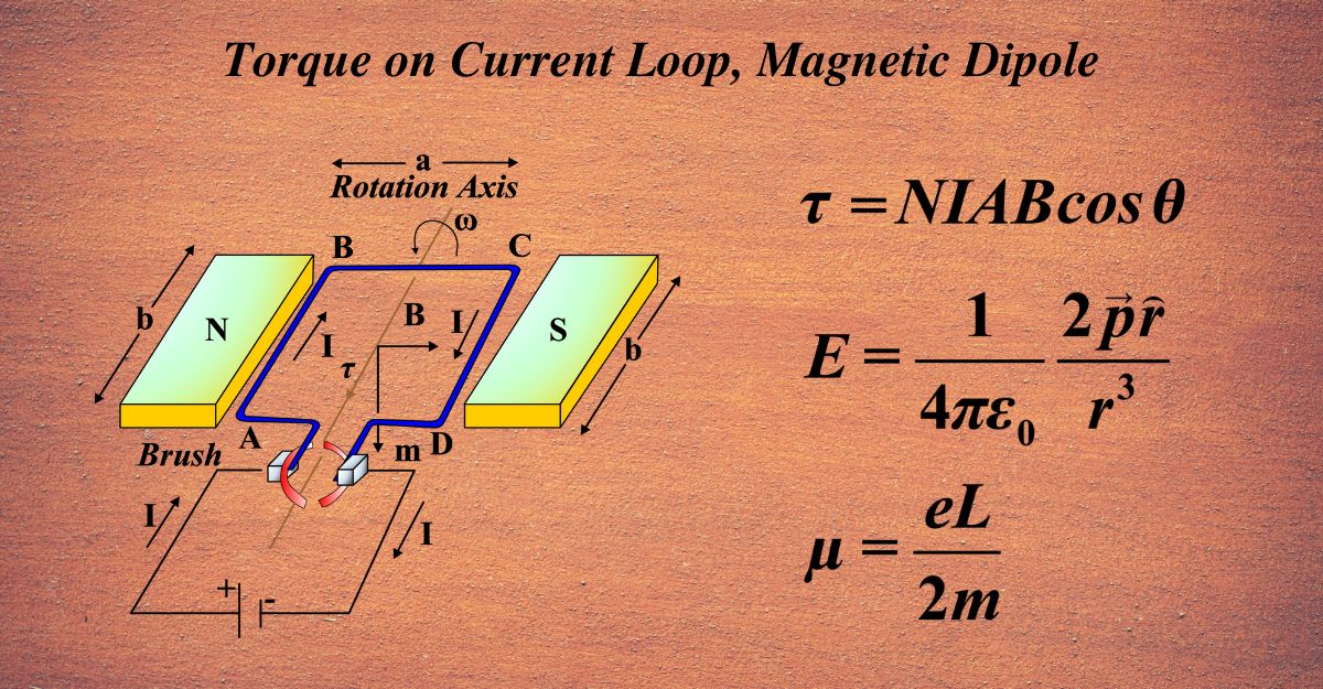 Torque On A Rectangular Current Loop In A Uniform Magnetic Field